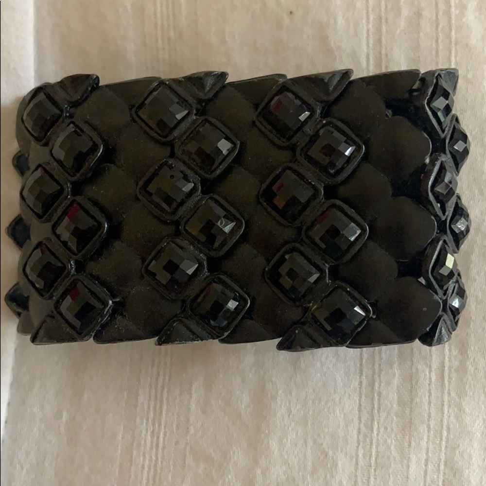 Black sequin cuff bracelet